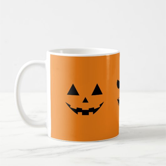 Halloween Pumpkin Face Holiday Tasse (Links)