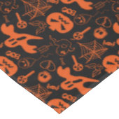 Halloween Pumpkin Face Kürbislaterne Black Tischdecke (Schrägansicht)