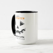 Halloween Pumpkin Face Latte Lover Tasse (Vorderseite Links)