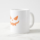 Halloween Pumpkin Face Mug – Cute & Festive Orange Jumbo-Tasse (Vorderseite Rechts)