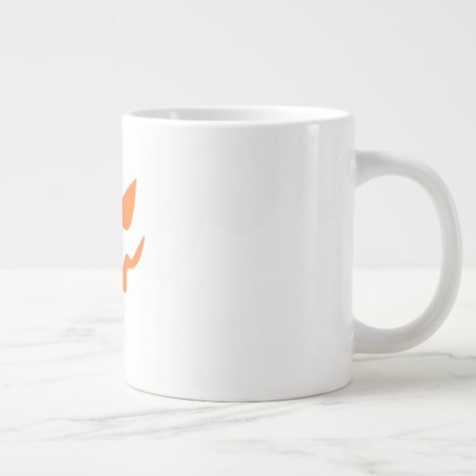 Halloween Pumpkin Face Mug – Cute & Festive Orange Jumbo-Tasse (Rechts)
