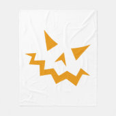 Halloween Pumpkin Face - Orange Horror Fleecedecke (Vorderseite)