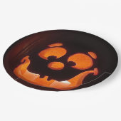 Halloween Pumpkin Face Pappteller (Schrägansicht)