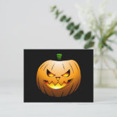Halloween Pumpkin Face Postcard Postkarte (Stehend Vorderseite)