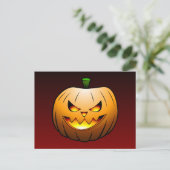 Halloween Pumpkin Face Postcard Postkarte (Stehend Vorderseite)