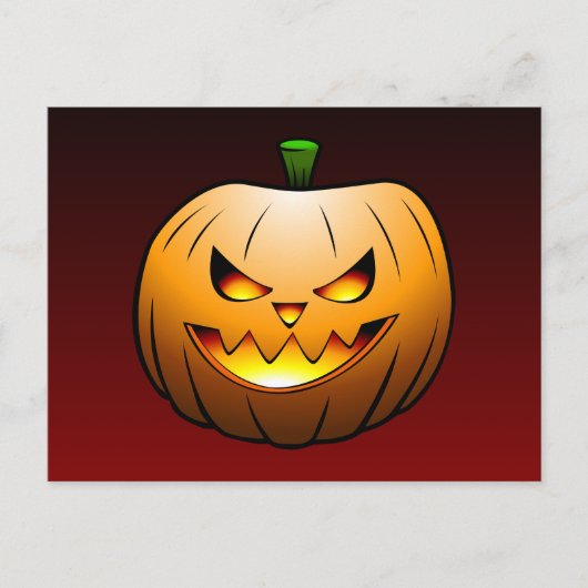 Halloween Pumpkin Face Postcard Postkarte (Vorderseite)