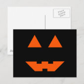 Halloween Pumpkin Face Postkarte (Vorne/Hinten)