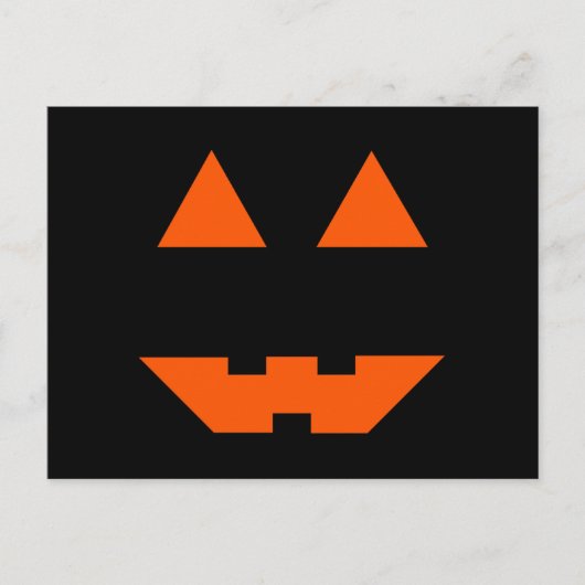 Halloween Pumpkin Face Postkarte (Vorderseite)