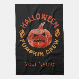 Halloween Pumpkin Face Retro Kostüm Erntedank Geschirrtuch