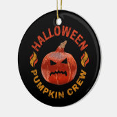 Halloween Pumpkin Face Retro Kostüm Erntedank Keramik Ornament (Links)