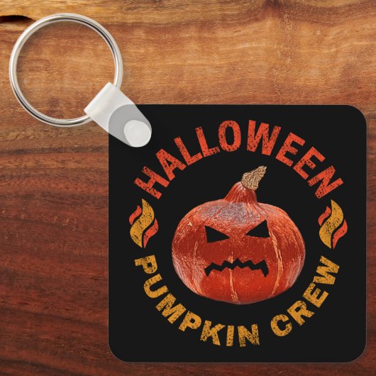 Halloween Pumpkin Face Retro Kostüm Erntedank Schlüsselanhänger (Vorderseite)
