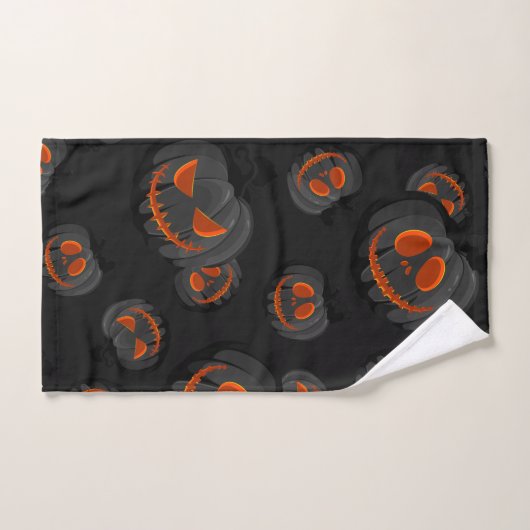 Halloween Pumpkin Face Spooky Pattern Handtuch (Handtuch)