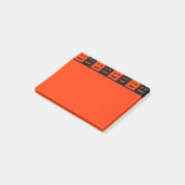 Halloween Pumpkin Face Squares Post-it Klebezettel (angewinkelt)