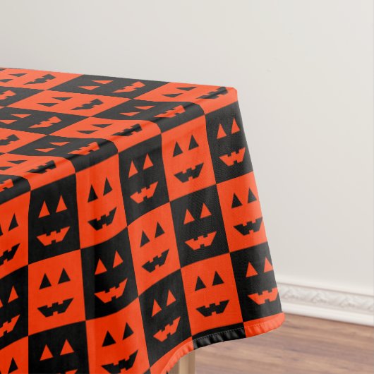 Halloween Pumpkin Face Squares Tischdecke (Beispiel)