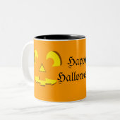 Halloween Pumpkin Face Tasse (Vorderseite Links)