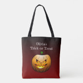 Halloween Pumpkin Face Trick oder Treat Tasche (Rückseite)
