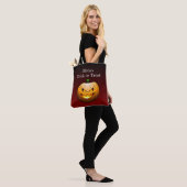 Halloween Pumpkin Face Trick oder Treat Tasche (Am Model)