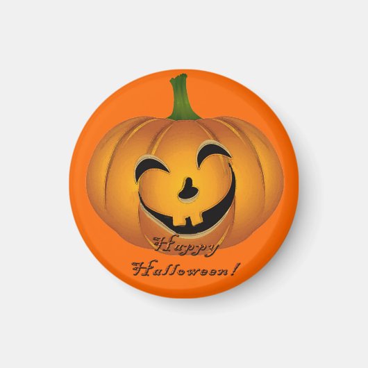 Halloween Pumpkin Face Vintag Magnet (Vorne)