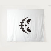 Halloween Pumpkin Face Wandteppich (Vorderseite (Horizontal))