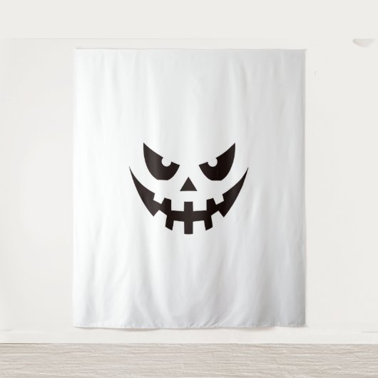 Halloween Pumpkin Face Wandteppich (Vorderseite)