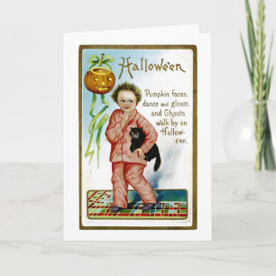 Hallowe'en Pumpkin Faces Karte