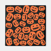 Halloween Pumpkin Faces Magnet (Vorne)
