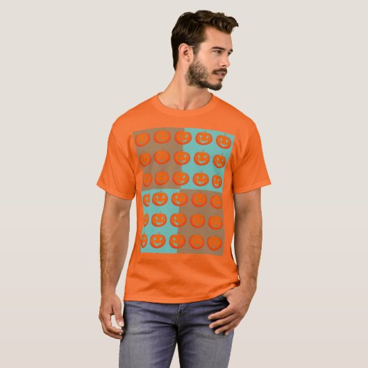 Halloween Pumpkin Faces T - Shirt (Vorne ganz)
