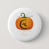 Halloween Pumpkin Fairy Design Button (Vorderseite)