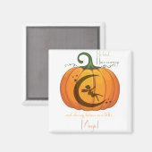 Halloween Pumpkin Fairy Design Magnet (Vorderseite/Rückseite)