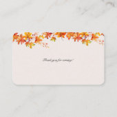 Halloween Pumpkin Fall Baby Diaper Raffle Begleitkarte (Rückseite)