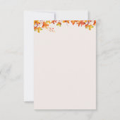 Halloween Pumpkin Fall Babyduschkarte Dankeskarte (Rückseite)