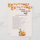 Halloween Pumpkin Fall Babyduschkarte Dankeskarte (Vorne/Hinten)