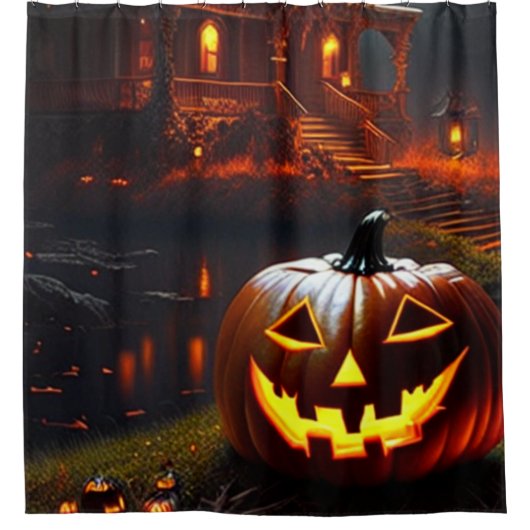 Halloween/Pumpkin/Fall Duschvorhang (Vorderseite)