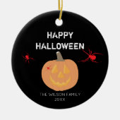 Halloween Pumpkin Family & Year Keramik Ornament (Vorne)