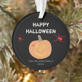 Halloween Pumpkin Family & Year Ornament
