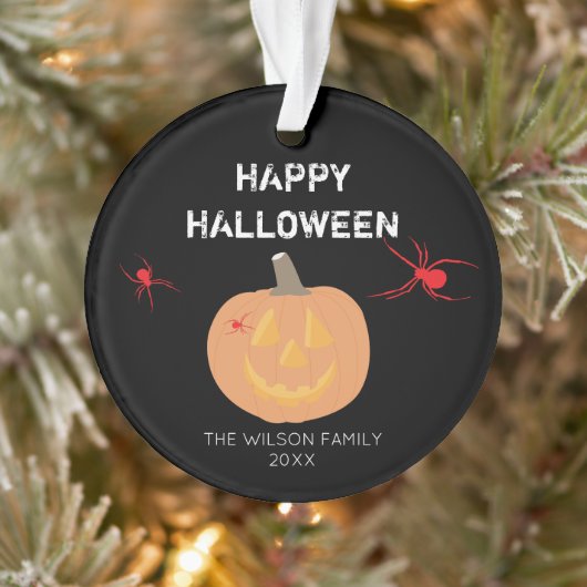 Halloween Pumpkin Family & Year Ornament (Baum)