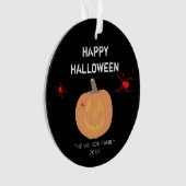 Halloween Pumpkin Family & Year Ornament (Vorderseite)
