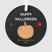 Halloween Pumpkin Family & Year Ornament (Rückseite)