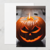 Halloween Pumpkin Feiertagskarte (Vorne/Hinten)