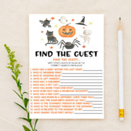 Halloween Pumpkin Find The Guest Baby Shower Game Briefpapier