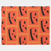 Halloween Pumpkin Fleecedecke (Vorderseite (Horizontal))