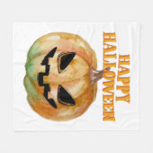 Halloween - Pumpkin Fleecedecke (Vorderseite (Horizontal))