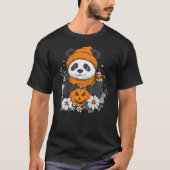 Halloween Pumpkin Flower Girls Boys Kids Panda Hal T-Shirt (Vorderseite)