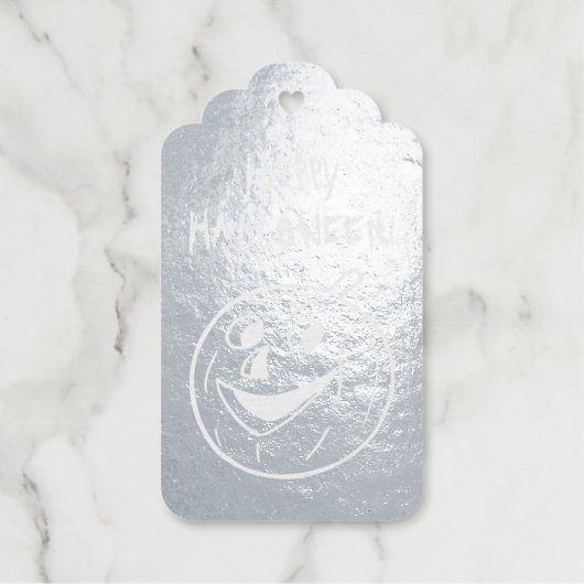 Halloween Pumpkin Foil Gift Tags Geschenkanhänger (Vorderseite)