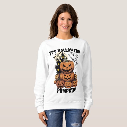 Halloween Pumpkin Funny Custom Halloween Sweatshirt (Vorne ganz)