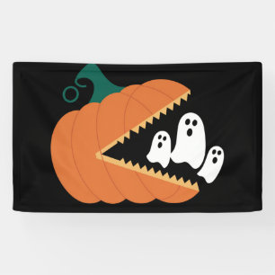 Halloween Pumpkin Funny Ghosts Boys Kids Banner