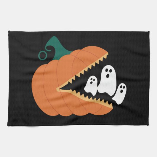 Halloween Pumpkin Funny Ghosts Boys Kids Geschirrtuch (Horizontal)