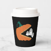 Halloween Pumpkin Funny Ghosts Boys Kids Pappbecher (Vorderseite)