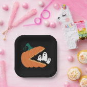 Halloween Pumpkin Funny Ghosts Boys Kids Pappteller (Party)