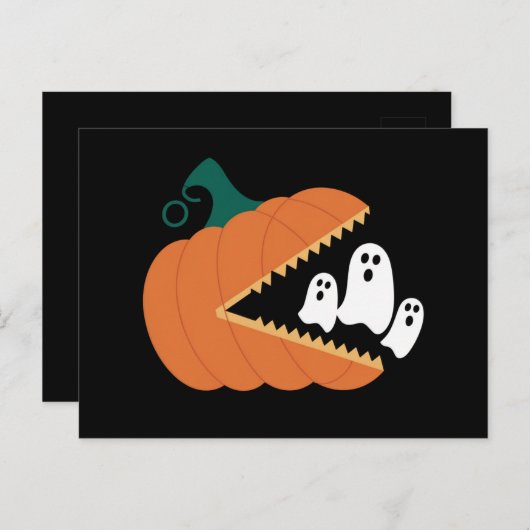 Halloween Pumpkin Funny Ghosts Boys Kids Postkarte (Vorne/Hinten)